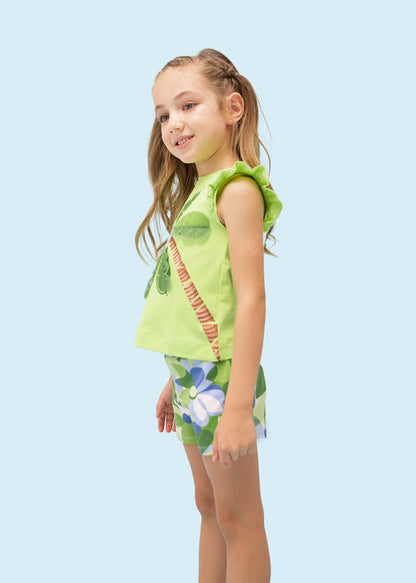 Conjunto 2 piezas de algodón sostenible para niña Art. 23-03215-091 Lima