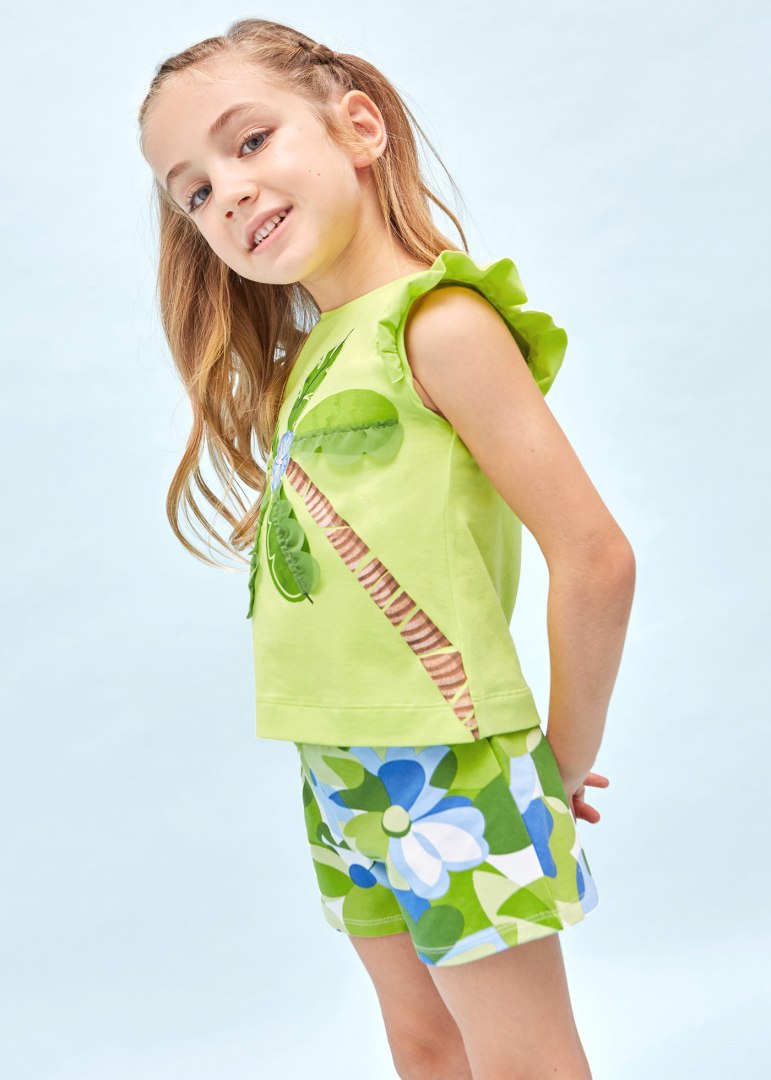 Conjunto 2 piezas de algodón sostenible para niña Art. 23-03215-091 Lima