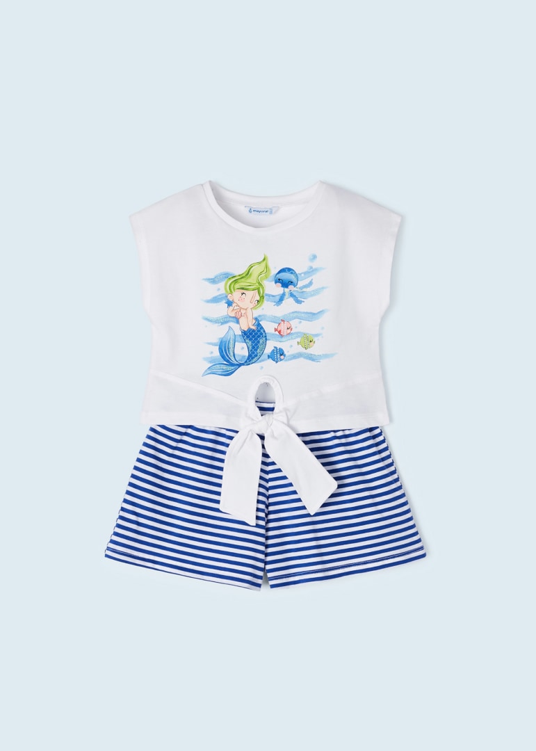 Conjunto 2 piezas de algodón sostenible para niña Art. 23-03216-078 Royal