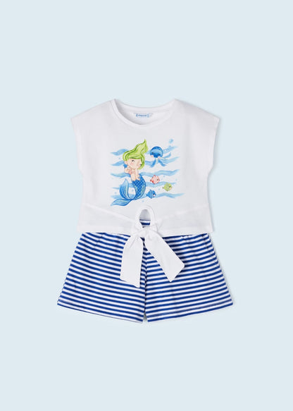 Conjunto 2 piezas de algodón sostenible para niña Art. 23-03216-078 Royal