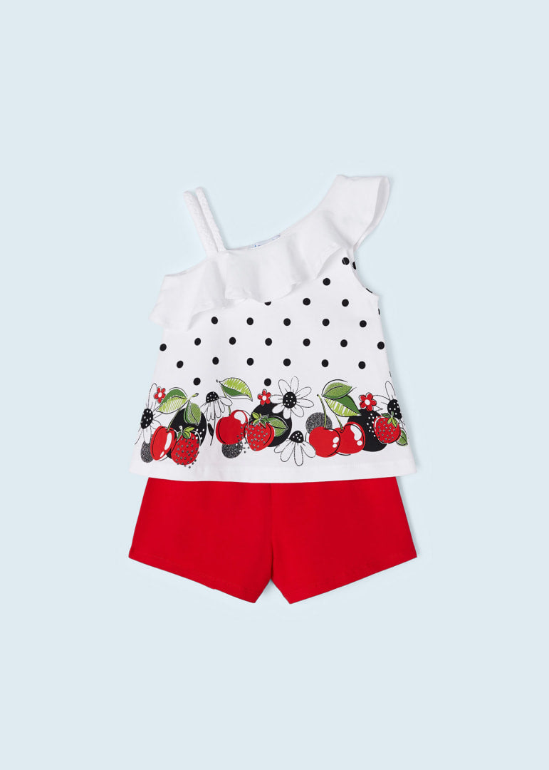 Conjunto 2 piezas de algodón sostenible para niña Art. 23-03218-095 Rojo