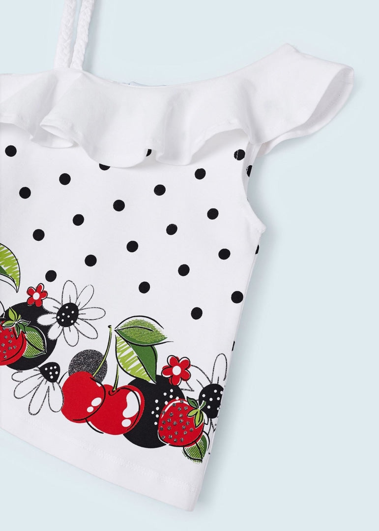 Conjunto 2 piezas de algodón sostenible para niña Art. 23-03218-095 Rojo