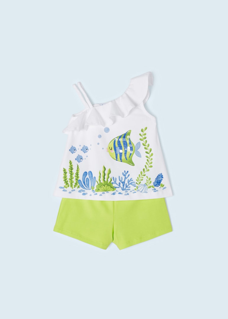 Conjunto 2 piezas de algodón sostenible para niña Art. 23-03218-096 Lima