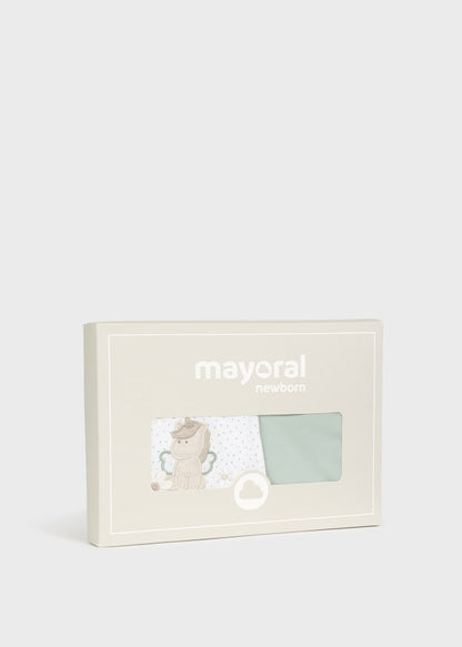 Conjunto 2 piezas de algodón sostenible para recién nacido MAYORAL Ref. 23/1501/71 Aqua