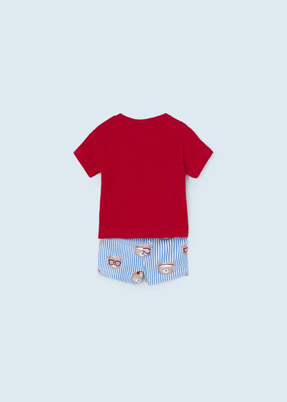 Conjunto 2 piezas de baño con algodón para recién nacido Art. 23-01624-068 Rojo