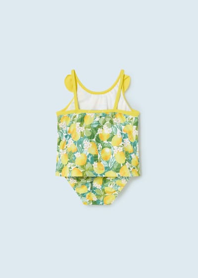 Conjunto 2 piezas de baño con playera y cubrepañal para bebé 1631 Color Mimosa