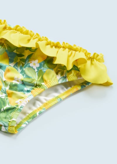Conjunto 2 piezas de baño con playera y cubrepañal para bebé 1631 Color Mimosa