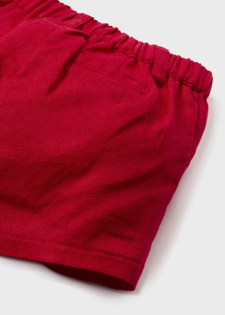 Conjunto 2 piezas en lino para recién nacido MAYORAL Ref. 23/1264/26 Rojo