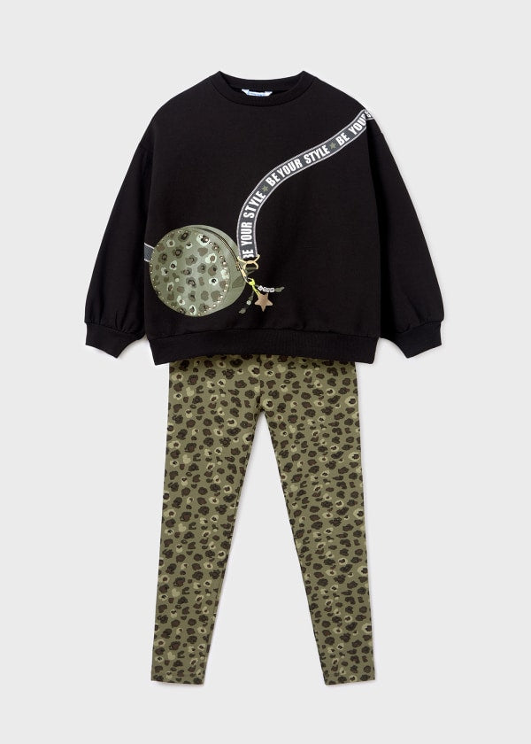 Conj. leggings estampado MAYORAL Ref. 13/7748/52 Negro