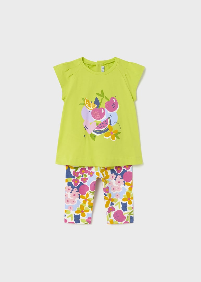 Conjunto 2 piezas estampado de algodón sostenible para bebé Art. 23-01782-046 Lima