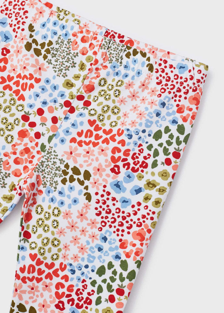 Conjunto 2 piezas estampado de algodón sostenible para niña Art. 23-03787-087 Naranja