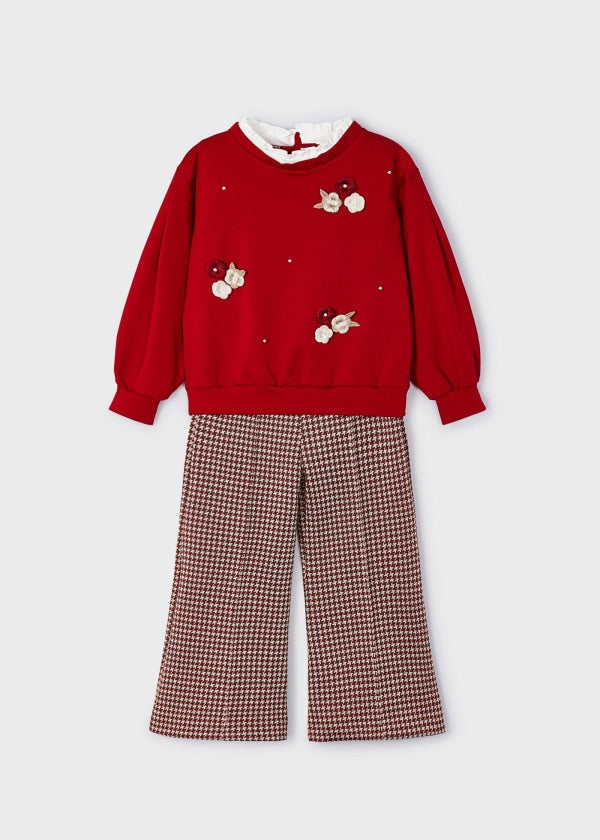 Conj. pantalon punto jacquard MAYORAL Ref. 13/4507/54 Rojo
