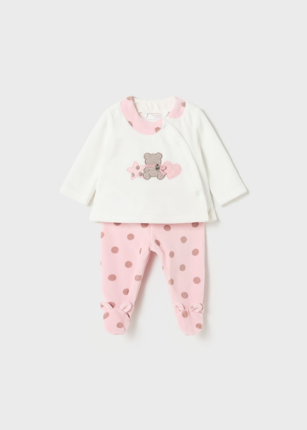 Conj. polaina tundosado para bebé MAYORAL Ref. 13/2503/45 Rosa baby