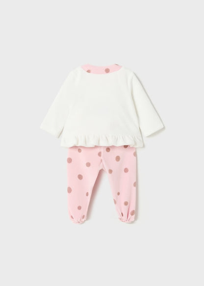 Conj. polaina tundosado para bebé MAYORAL Ref. 13/2503/45 Rosa baby
