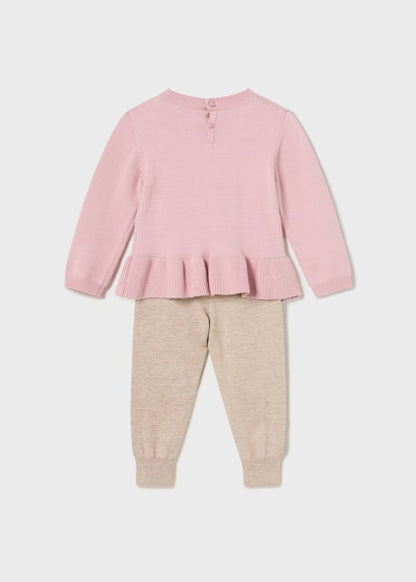 Conjunto 2 piezas tricot bebé Ref. 13-02528-068 Rosado