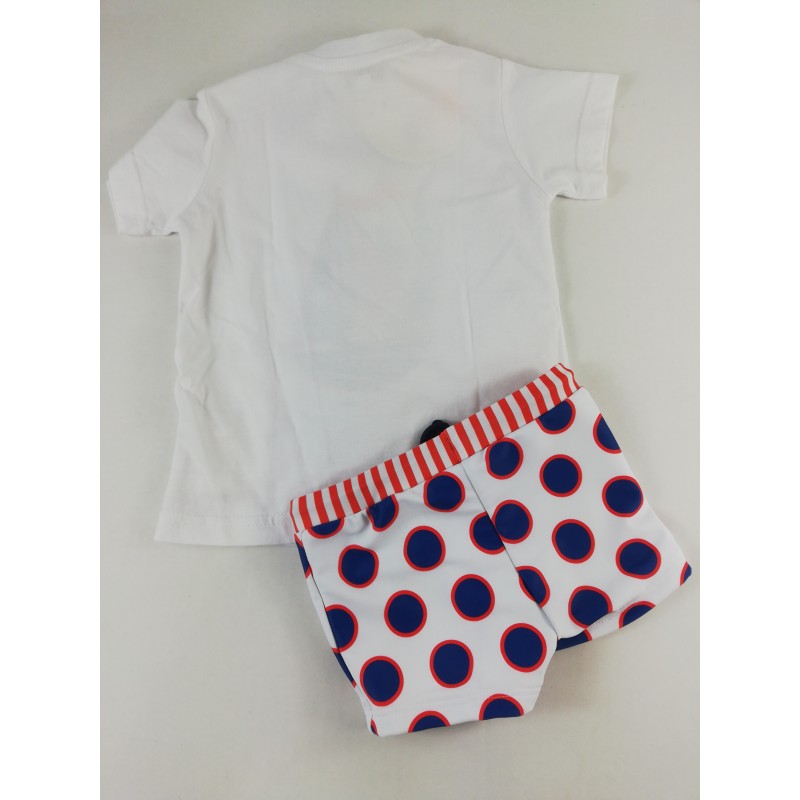 Camiseta Barco Velero para bebe DOLCE PETITE Ref 2401 Color Blanco