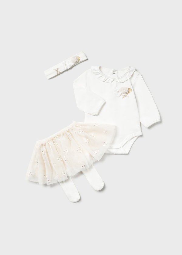 Conj. body tutu para bebé MAYORAL Ref. 13/2848/25 Champagne
