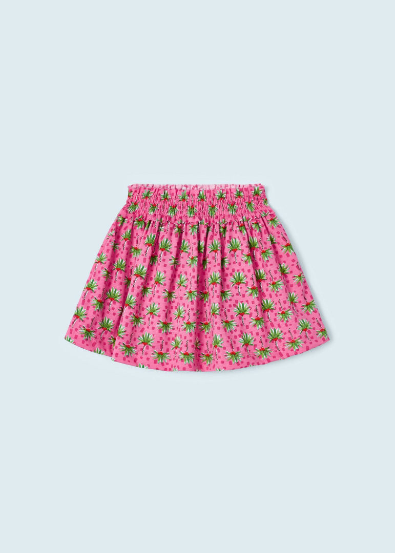 Conjunto 3 piezas con falda de algodón sostenible para niña Art. 23-03951-048 Peonia