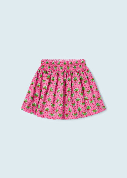 Conjunto 3 piezas con falda de algodón sostenible para niña Art. 23-03951-048 Peonia