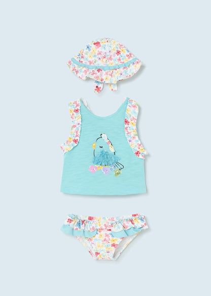 Conjunto de baño para recién nacido niña 3 Pz MAYORAL Ref. 23/1692/50 Turquesa