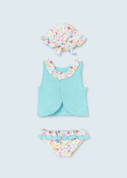 Conjunto de baño para recién nacido niña 3 Pz MAYORAL Ref. 23/1692/50 Turquesa