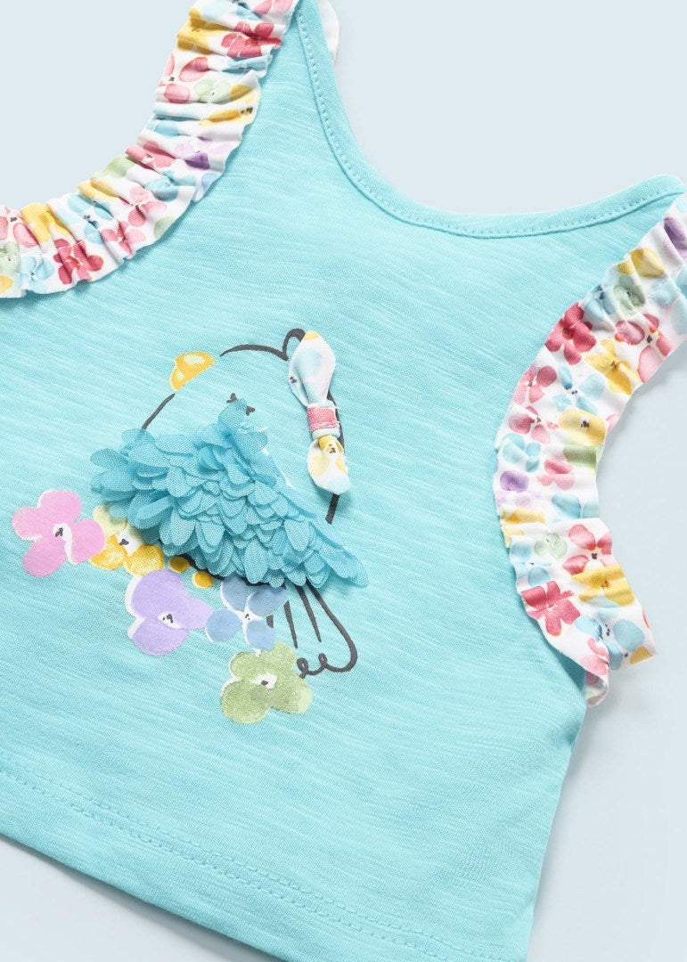 Conjunto de baño para recién nacido niña 3 Pz MAYORAL Ref. 23/1692/50 Turquesa