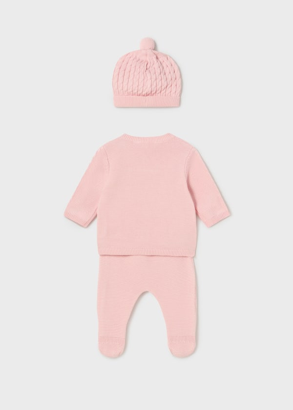 Conj. polaina y gorro tricot para bebé MAYORAL Ref. 13/2507/56 Rosa baby