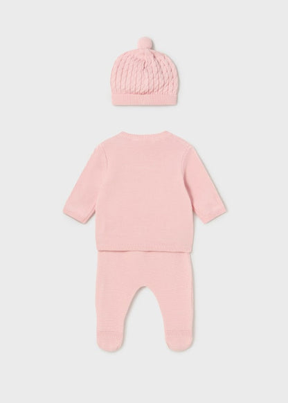 Conj. polaina y gorro tricot para bebé MAYORAL Ref. 13/2507/56 Rosa baby