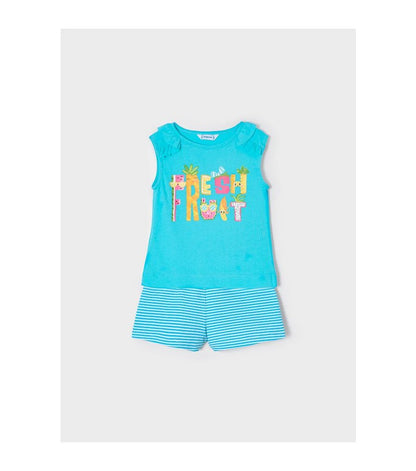 Conjunto 2 Piezas Blusa Short Sku 3285 Color 79 Turquesa