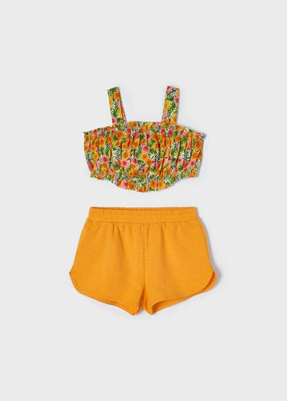 Conjunto 2 Piezas , Short Top Nude Sku 3287 Color 95 Calabaza