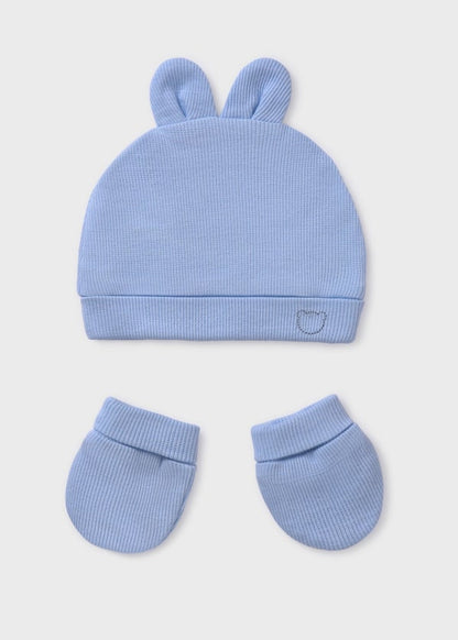 Conj. gorro y manoplas para bebé MAYORAL Ref. 13/19340/36 Cielo