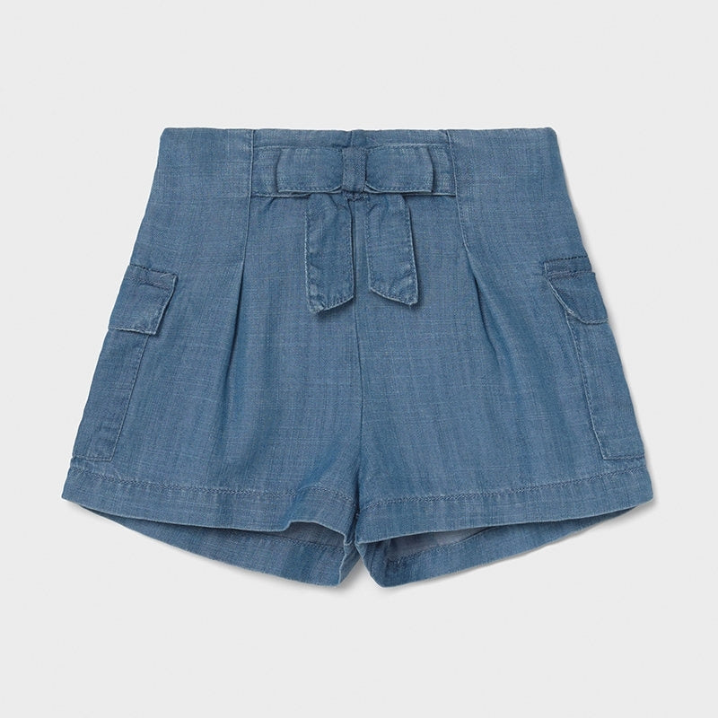 Pantalón Corto Bebe Niña Sku 1226 Color Indigo