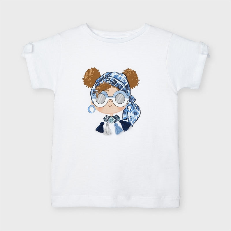 Blusa estampada para niña MAYORAL Ref. 21/3016/76 Blanco