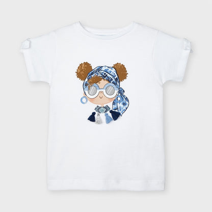 Blusa estampada para niña MAYORAL Ref. 21/3016/76 Blanco