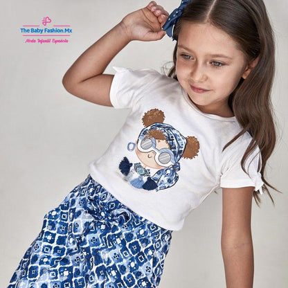 Blusa estampada para niña MAYORAL Ref. 21/3016/76 Blanco
