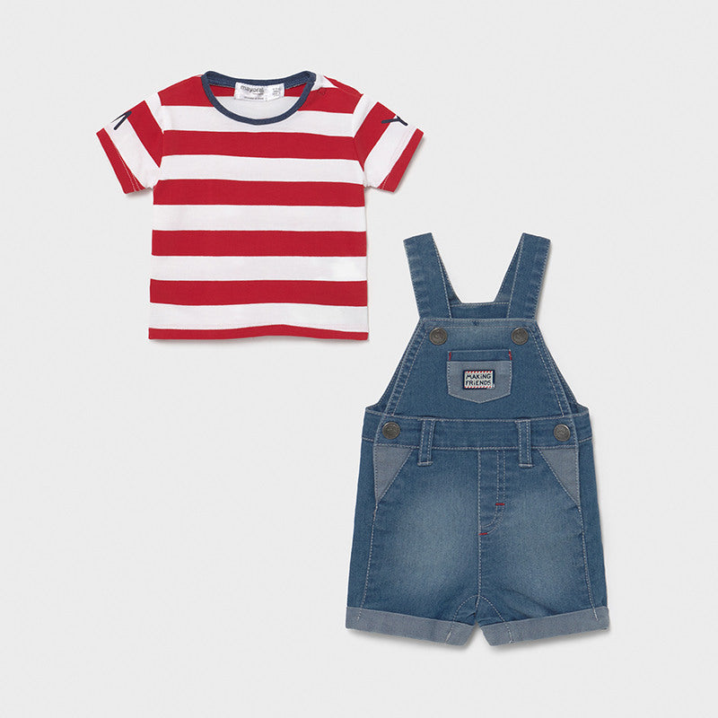 Peto para bebé niño Conjunto 2 pz MAYORAL MODELO 1655 Color 4 Tomate