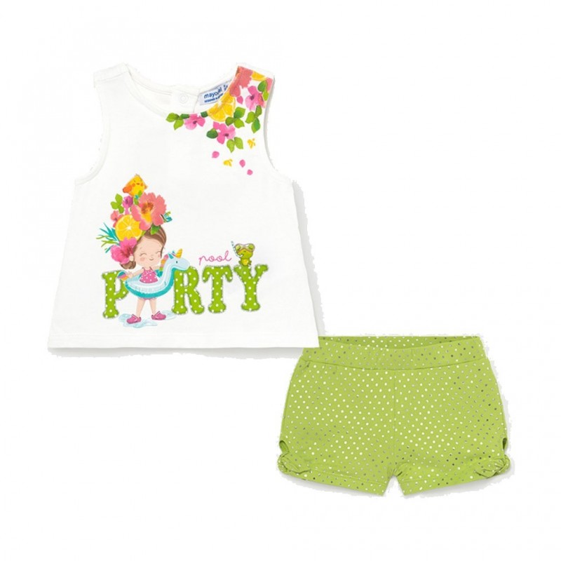 Conjunto 2 Pz Niño Short SKU 1231 Color Pistacho