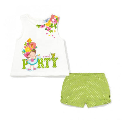 Conjunto 2 Pz Niño Short SKU 1231 Color Pistacho