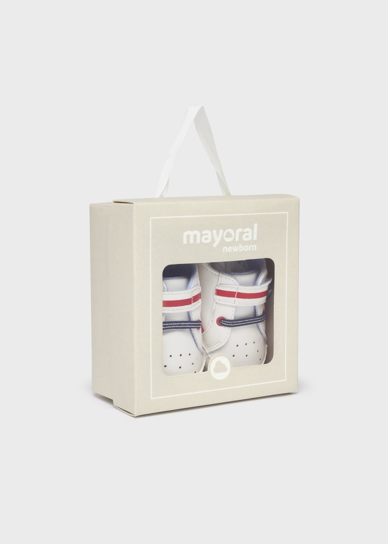 Deportiva con doble velcro para recién nacido Art. 23-09623-010 Blanco