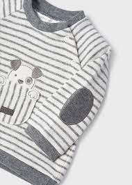 Conjunto pantalón con jacquard para recién nacido ECOFRIENDS Art. 12-02512-077 Fog vig