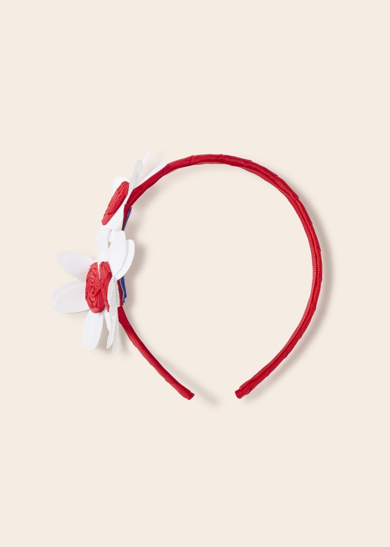 Diadema con aplique floral para bebé Art. 23-10424-059 Rojo