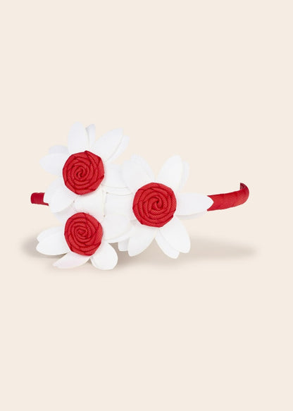 Diadema con aplique floral para bebé Art. 23-10424-059 Rojo