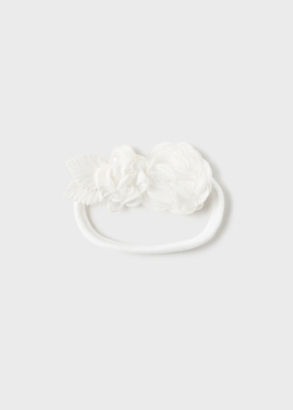 Diadema elástica con aplique floral para bebé Art. 23-10423-011 Crudo