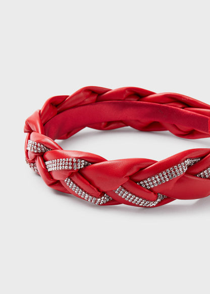 Diadema trenzada para niña Art. 23-10486-013 Rojo