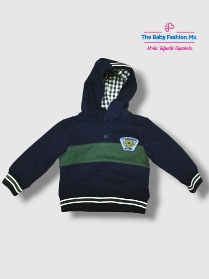 Camisa Cuadros, Pantalón Mezclilla y Sudadera Conjunto 3 pz DR KID Ref. DK534 DK532 DK528 First Weels