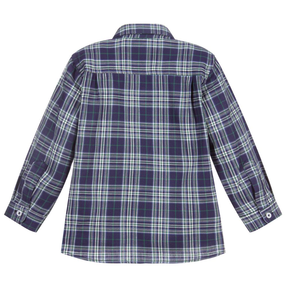 Camisa Cuadros Sku DK 644 Color Azul Rayado