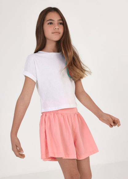 Falda-pantalón de TENCEL Lyocell para chica Art. 23-06906-036 Chicle