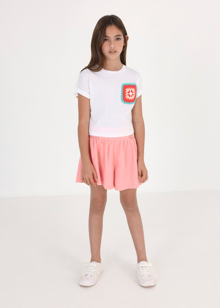 Falda-pantalón de TENCEL Lyocell para chica Art. 23-06906-036 Chicle