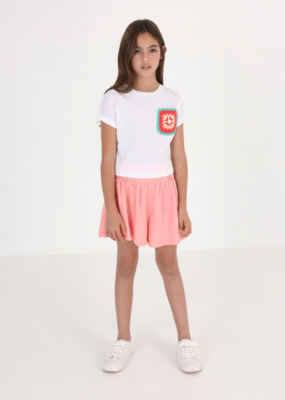 Falda-pantalón de TENCEL Lyocell para chica Art. 23-06906-036 Chicle