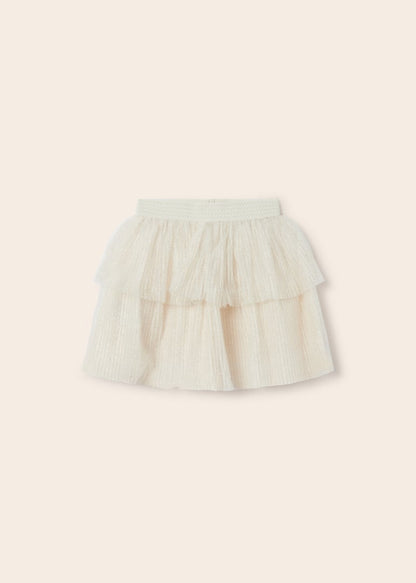 Falda plisada de tul para chica MAYORAL Ref. 23/6901/66 Garbanzo